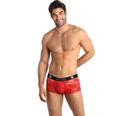 Boxer Uomo Anais Brave con Pizzo Rosso e Stampa Floreale